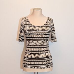 H&M Ballerina T-shirt Tribal Pattern